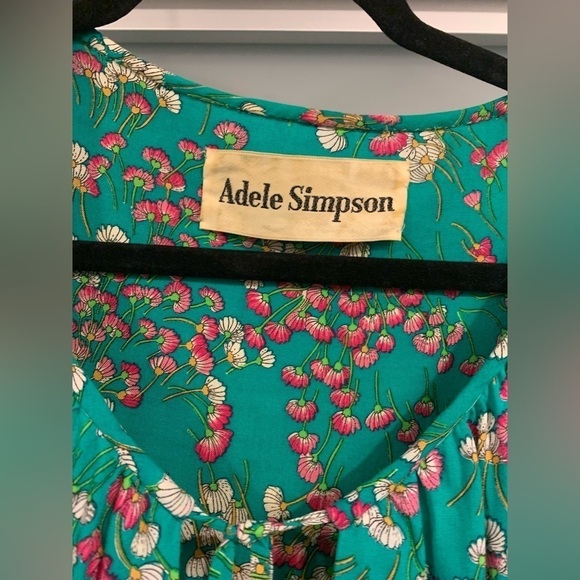 Adele Simpson, Vintage, Long Sleeve Blouse. Colors are amazing in person. - Picture 3 of 7